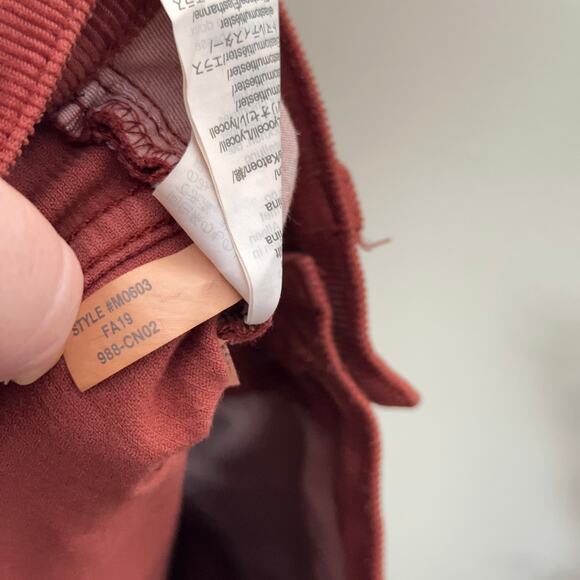 MADEWELL Tall Cali Demi-Boot Jeans Corduroy: Button-Front Red Sz 25 {3E13} - Picture 7 of 7